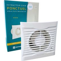 HIDA H - V0 - Extracteur d'air pour Salle de Bain/WC - Détection d'Humidité - Modèle V0 - Faible consommation énergétique - Silencieux - Résistant à