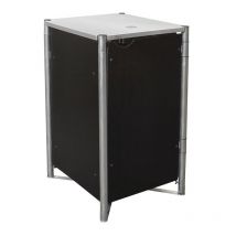 Metall Mülltonnenbox für 1 Mülltonne 240 Liter Schwarz 81x70x115 cm - Hide