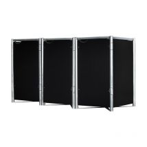 Metall Mülltonnenbox für 3 Mülltonnen 240 Liter Schwarz 81x209x115 cm - Hide