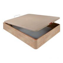 Canapé abatible madera chep 3D transpirable altura 32 cm 135x182 cm - Roble