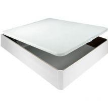 Aznar - Canapé abatible madera chep 3D transpirable altura 32 cm Blanco - 150x200 cm