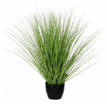Mica Decorations - hierba verde pvc con maceta 11,5X50CM. plantas artificiales para adorno en casa, oficina, jardin, etc.