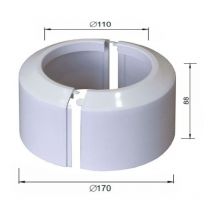 110mm Split Two-Piece White Toilet Pipe Cover Collar