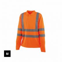 High Visibility Polo Shirt - Lange Ärmel - Neon Orange - m