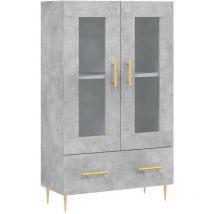 Highboard Concrete Grey 69.5x31x115 cm Engineered Wood vidaXL