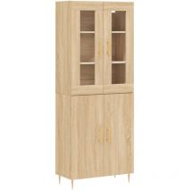 Highboard Sonoma Oak 69.5x34x180 cm Engineered Wood vidaXL