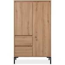 Highboard, mit 2 Türen, 2 Schubladen und 2 Regalen, H139 cm - Plock