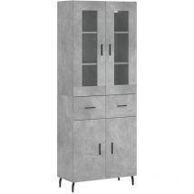 Highboard Betongrau 69,5x34x180 cm Holzwerkstoff vidaXL