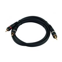 Omnitronic - HighEnd Soundkabel Audiokabel 2x2 Cinch rot weiß 1,5m Kabel CC-15 30209360