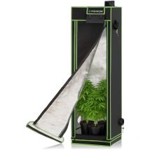 Highwerk - Growzelt 40 x 40 x 120 cm, Indoor Grow tent, schwarz grün, Growschrank, Pflanzenzelt