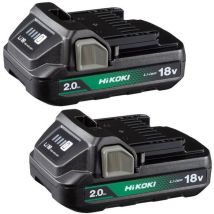 Hikoki - X2 BSL1820M 18V 2.0ah Li-ion Compact Battery Slide Batteries Hitachi