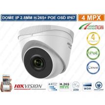 Hiwatch - hikvision HWI-T240H telecamera dome ip hd+ 4MPX 2.8MM H.265+ poe osd IP67