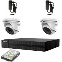 Hikvision - video surveillance kit 2 cameras dome 5 mpx ahd 2 tb