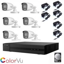 Hikvision - video surveillance kit dvr 8 canaux 6 cameras 2MP ahd hd 2 tb