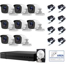 Hikvision - video surveillance kit dvr 8 canaux 8 cameras 4 mpx hd 500 gb