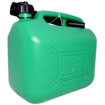 Hilka 10l Jerry Can Fuel Plastic Petrol Diesel Green Portable 10 Litre + Spout