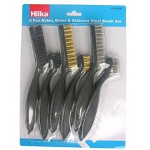 Brosses métalliques – Lot de 6 – 17,8 cm et 22,9 cm – Nylon – HILKA