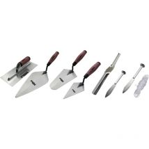Hilka Trowel Set 6pc Soft Grip Brick Plastering Builder Pointing 66416006