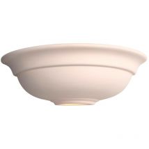 Hillside - 1 Light Indoor Wall Uplighter Unglazed Ceramic, E27 - Endon
