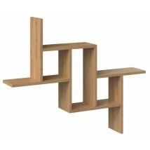 Hilly - Etagère murale moderne - Dimensions: 85x15x73.5 cm - Meuble de rangement mural