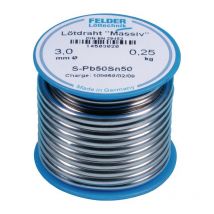 Hilo de soldadura sólido 3 mm 250g S-Pb50Sn50 Felder