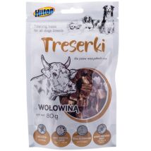 TRESERTS DE VIANDE AVEC BŒUF – Friandise pour chien – 80 g – HILTON