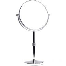 HIMRY Ingranditori 10X Specchi da Trucco, Regolabile in Altezza, Doppia Faccia, con Piedistallo, 8 Pollici Specchio Bagno da Tavolo, Specchio