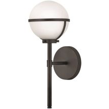 Elstead Hinkley Hollis Badezimmer-Wandleuchte Schwarz, IP44