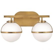Elstead Hinkley Hollis Badezimmer-Wandleuchte Heritage Messing, IP44