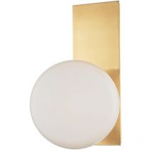 Hinsdale 1 Licht Wandleuchte Messing, Glas