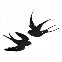 Hirondelle murales en métal - lot de 2