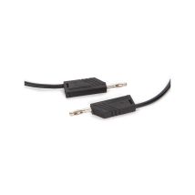 Hirschmann - HM040050 Cordon de Medida 4mm, Negro Mln-SIL / 1, 50cm