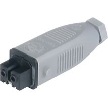 932 037-106-1 Netz-steckverbinder Stak Buchse, Gerade Gesamtpolzahl: 2 + Pe 16 A Grau 1 S - Hirschmann