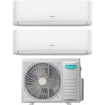 Hisense - dual split inverter aire acondicionado hi-comfort serie 12+12 con 3amw72u4rfa r-32 wi-fi integrado 12000+12000 - nuevo