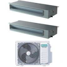 Hisense - Dual Split Inverter Ducted Air Conditioner 9+9 mit 2AMW35U4RGC R-32 Wi-Fi Optional 9000+9000 Mit Fernbedienung und verkabelt Inklusive