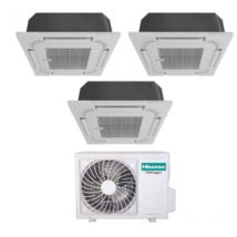 Hisense - trial split cassette aire acondicionado 9+9+12 con 3amw72u4rfa r-32 wi-fi opcional 9000+9000+12000 - nuevo