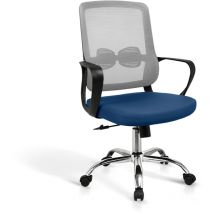Hispanohogar - chaise de bureau à roulettes, modèle Mylo, en tissu bleu