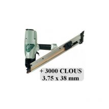 Hitachi - NR65AK cloueur d'ancrage pneumatique 38-64MM + 3000 clous 3.75 x 38 mm pour connecteurs métalliques (destockage 2016)