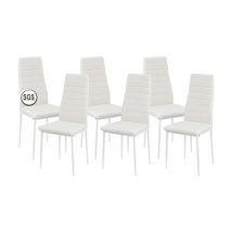H.j Wedoo - Lot de 6 chaises de salle à manger avec accoudoirs, pieds en métal, modernes et rembourrées, confortables, pour salle à manger, salon,