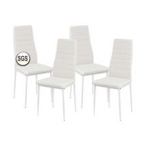 H.j Wedoo - Lot de 4 chaises de Salle à Manger avec accoudoirs, Pieds en métal, Modernes et rembourrées, Assise Confortable, pour Salle à Manger,