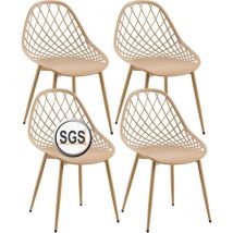 H.j Wedoo - Lot de 4 Chaise Salle à Manger Scandinaves avec Pieds en Métal Ergonomique Chaises Salle à Manger Salon Chaise de Salon Moderne Chaises