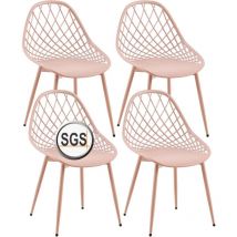 H.j Wedoo - Lot de 4 Chaises Salle à Manger Scandinaves Chaise de Cuisine Lot de 4 avec Pieds en Métal Ergonomique Chaises Salle à Manger Salon