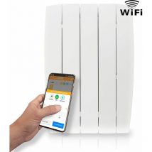 HJM - Emisor Térmico Cerámico Bajo Consumo optima 500 WiFi, Programación 24/7, Funciones Ahorro, Comandos de voz, 500W, Blanco