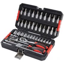 Steckschlüsselsatz 46-tlg. 1/4"-Vierkantantrieb 1/4"-Sechskantantrieb - Hm Müllner