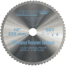 HM-Sägeblatt Drytech D=255x25,4x1,5mm 66Z für Stahl dünnwandig lbs schockresistent - Jepson
