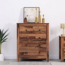 Furniture Hmd - Chest of Drawers with 2+3 Drawers Storage Unit,Bedroom Furniture,79x40x95cm(WxDxH)