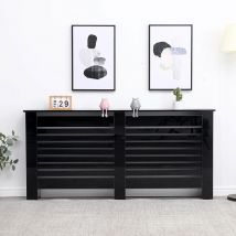 Furniture Hmd - High Gloss Radiator Cover Decorative Cabinet,Black-171.5x19x82cm(WxDxH)