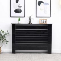 Furniture Hmd - High Gloss Radiator Cover Decorative Cabinet,Black-111.5x19x82cm(WxDxH)