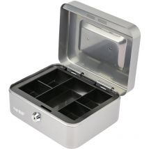 HMF - 10120-09 Geldkassette Münzeinsatz, 20 x 16 x 9,5 cm, silber