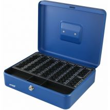 HMF 108-05 Geldkassette Euro-Münzzählbrett, 30 x 24 x 9 cm, blau